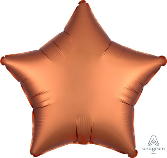 48cm Star AMBER Satin Luxe Plain Foil #HA38582 - Each (pkgd.)