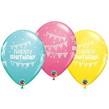 28cm Round Special Assorted Birthday Pennants & Dots #49688 - Pack of 50