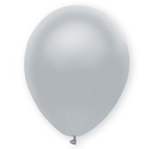 30cm Round Silver Funsational Plain Pkg #50058 - Pack of 50