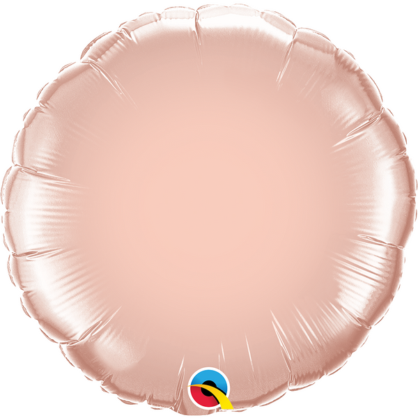 45cm Round Foil Rose Gold Plain Foil #57050 - Each (Unpkgd.)