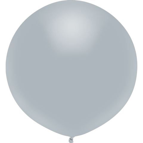 43cm Round Shining Platinum Silver Outdoor Balloon #57259 - Pack of 50