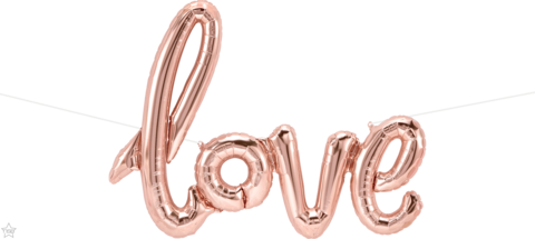 Script LOVE Rose Gold 30