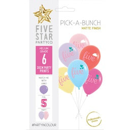 30cm Pick A Bunch FIVE Clouds & Hearts- assorted pack of 6 #750068