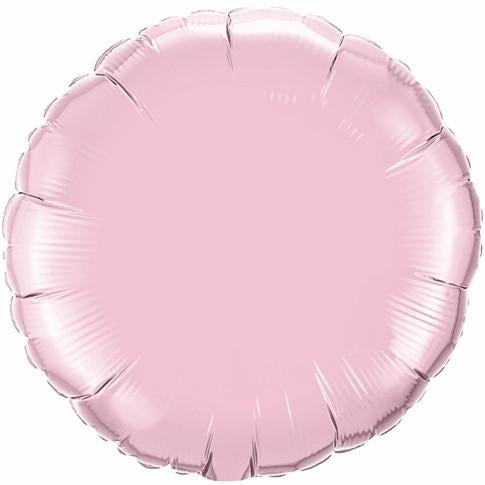 45cm Round Foil Pearl Pink Plain Foil #60678 - Each (Unpkgd.)