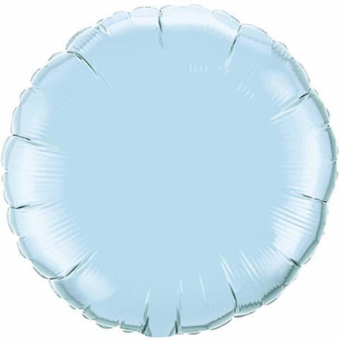 45cm Round Foil Pearl Light Blue Plain Foil #63745 - Each (Unpkgd.)