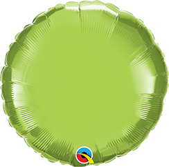 10cm Round Lime Green Plain Foil #64056 - Each (Unpackaged, Requires air inflation, heat sealing)