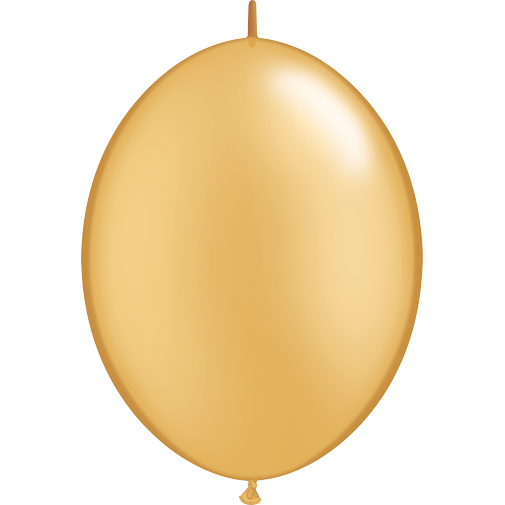 30cm Quick Link Gold Qualatex Quick Link Balloons #65245 - Pack of 50