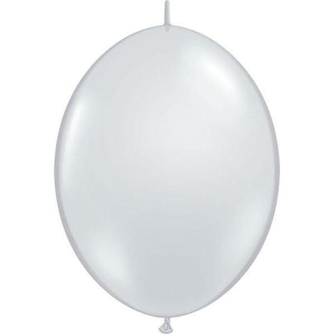 30cm Quick Link Diamond Clear Qualatex Quick Link Balloons #65273 - Pack of 50