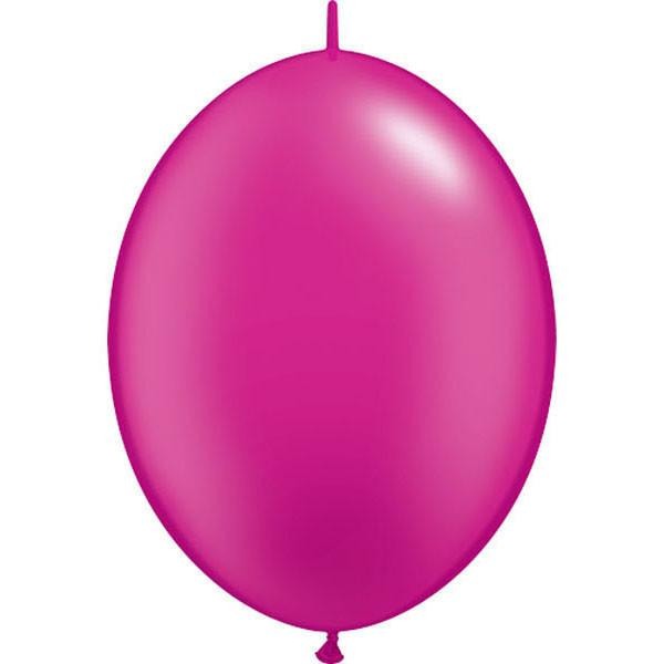 30cm Quick Link Pearl Magenta Qualatex Quick Link Balloons #65338 - Pack of 50