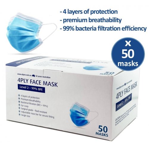 Face MASK 4ply box of 50 #662002