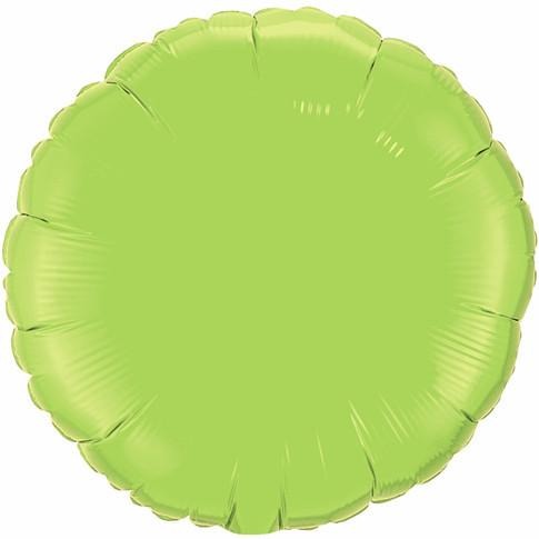 45cm Round Foil Lime Green Plain Foil #73310 - Each (Unpkgd.)