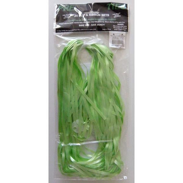 QX Quickie Ties 24mm Lime Green #73940 - Pack of 25