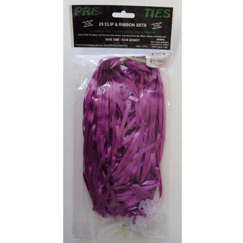 QX Quickie Ties 24mm Purple #73945 - Pack of 25