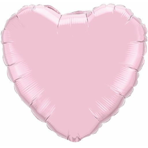 90cm Heart Foil Pearl Pink Plain Foil #74626 - Each (Unpkgd.)