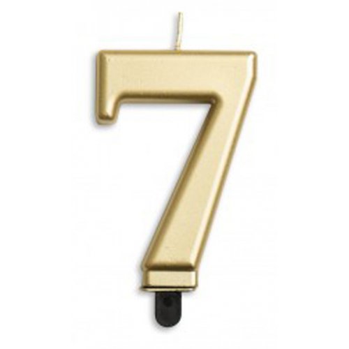 Jumbo Numeral Candle GOLD SEVEN #431267 Each