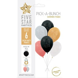 30cm Pick A Bunch DRINKS & Clinks Met Assorted pack of 6 #750082