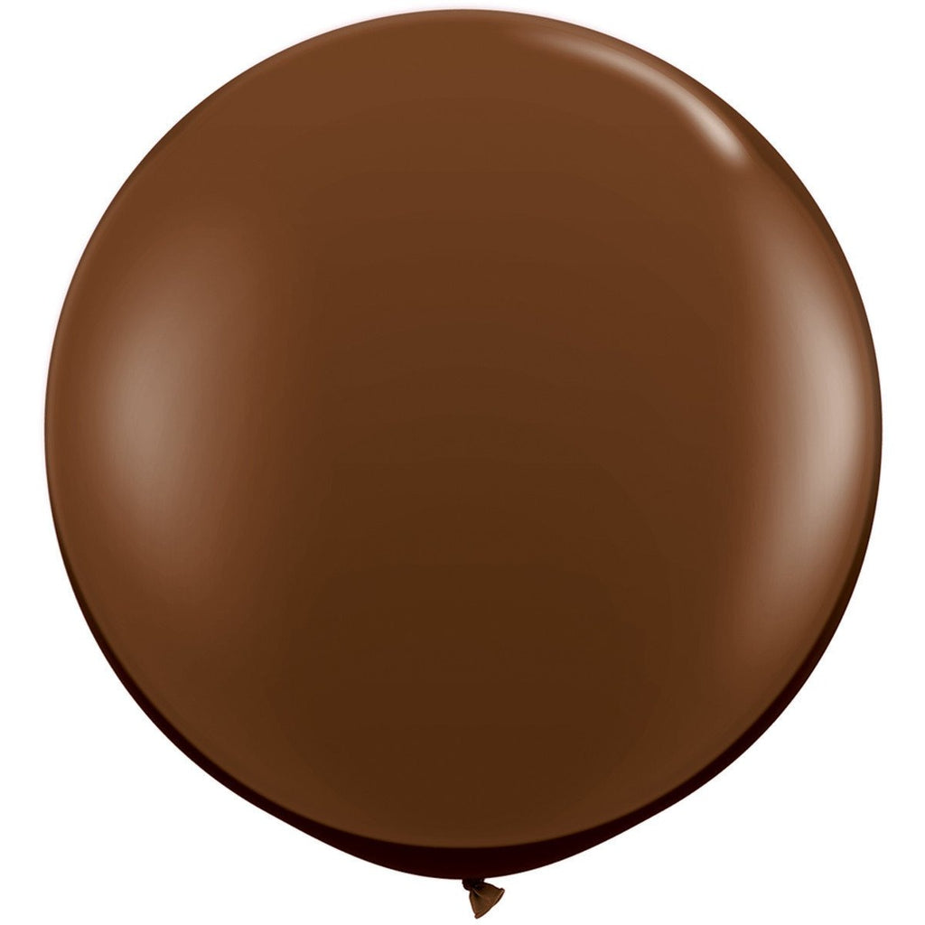 90cm Round Chocolate Brown Qualatex Plain Latex #83660 - Pack of 2 SPECIAL ORDER ITEM