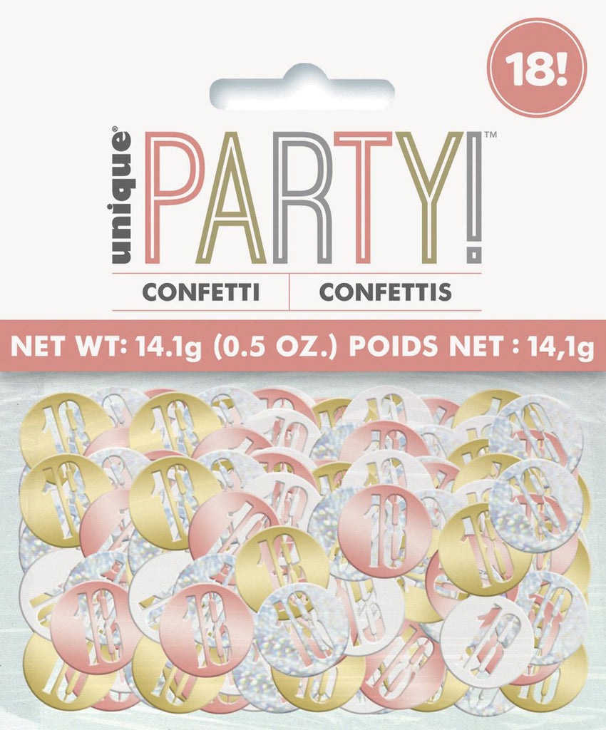 14g Foil Confetti Rose Gold Age 18 #M84946