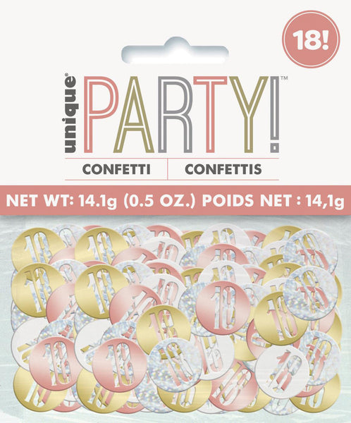 14g Foil Confetti Rose Gold Age 18 #M84946