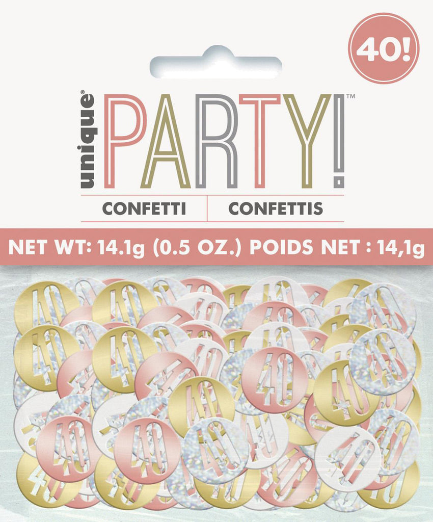 14g Foil Confetti Rose Gold Age 40 #M84949