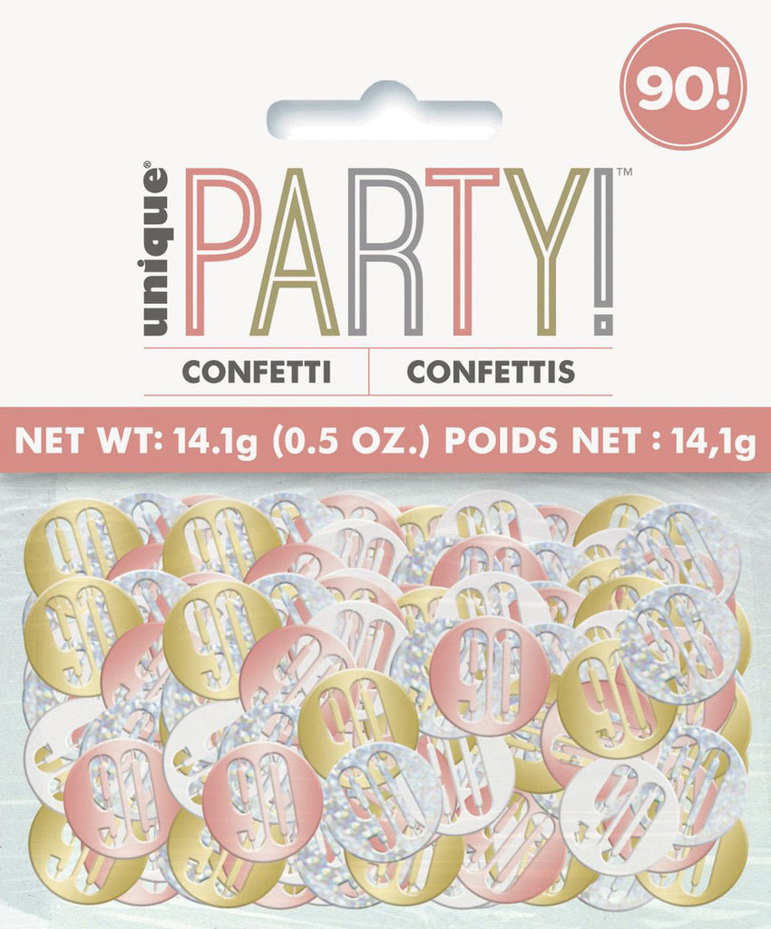 14g Foil Confetti Rose Gold Age 90 #M84954