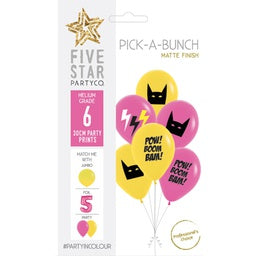 30cm Pick A Bunch Super Hero GIRL pack of 6 #750087