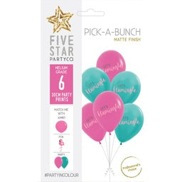 30cm Pick A Bunch Let's FLAMINGLE- pack of 6 #750089