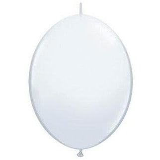 15cm Quick Link White Qualatex Quick Link Balloons #90172 - Pack of 50