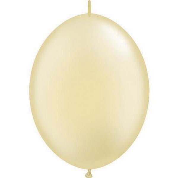 15cm Quick Link Pearl Ivory Qualatex Quick Link Balloons #90478 - Pack of 50 SPECIAL ORDER ITEM