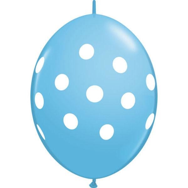 30cm Quick Link Pale Blue Big Polka Dots #90564 - Pack of 50 SPECIAL ORDER ITEM