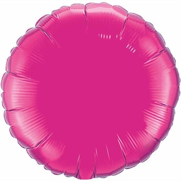 45cm Round Foil Magenta Plain Foil #99336 - Each (Unpkgd.)