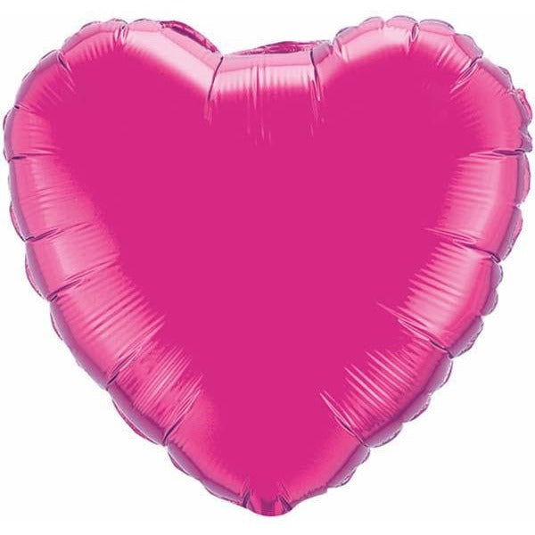 10cm Heart Foil Magenta Plain Foil #99339 - Each (Unpkgd.) SPECIAL ORDER ITEM