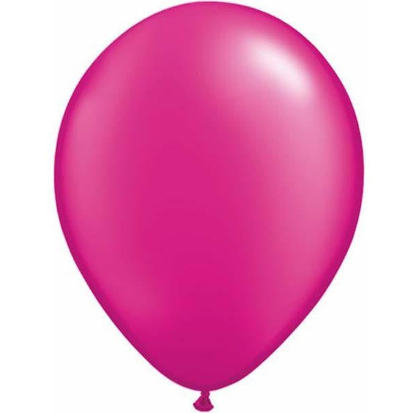 28cm Round Pearl Magenta Qualatex Plain Latex #99350 - Pack of 100