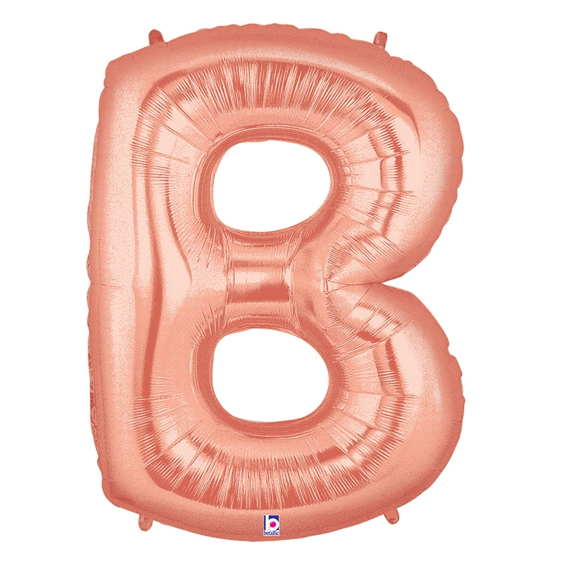 100cm Letter Foil Letter B ROSE Gold - Each (Pkgd.)