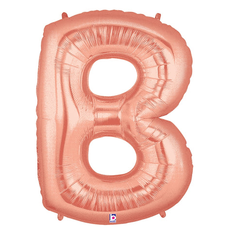 100cm Letter Foil Letter B ROSE Gold - Each (Pkgd.)