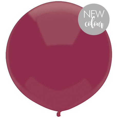 43cm Round Deep Burgundy Outdoor Balloon #84287 - Pack of 50