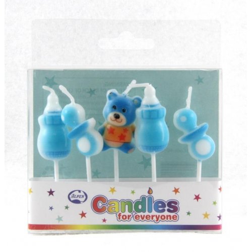 Candle Baby Shower BOY Pack of 5 #442502