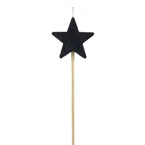 Long Stick Candle STAR Black #447252 Each