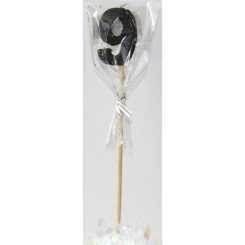 Long Stick Candle Nine Black #447409 Each