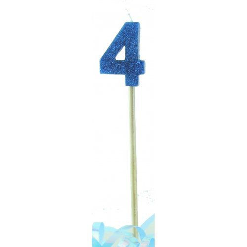 Long Stick Candle Four Blue #447704 Each