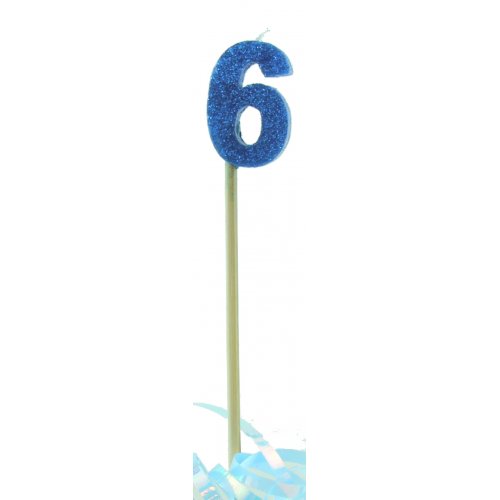 Long Stick Candle Six Blue #447706 Each