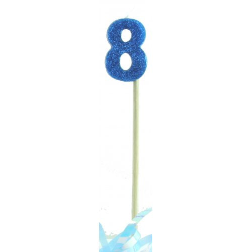 Long Stick Candle Eight Blue #447708 Each