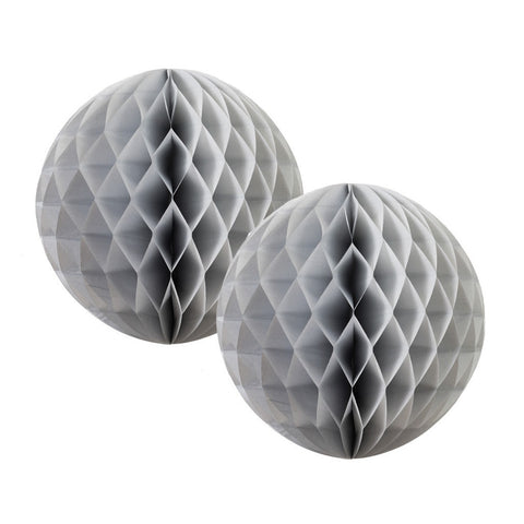 Honeycomb Ball 15cm METALLIC SILVER 2 Pack #FS5212S