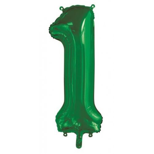 86cm Number Foil Number One Green #213831 - Each (Pkgd.)