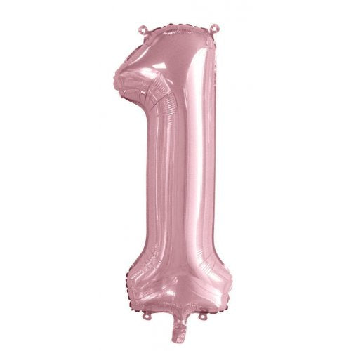 86cm Foil Number One Light Pink #AP213761 - Each (Pkgd.)