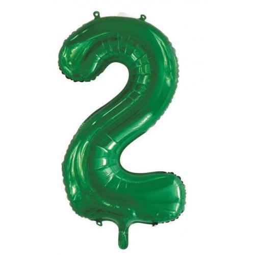 86cm Number Foil Number Two Green #213832 - Each (Pkgd.)