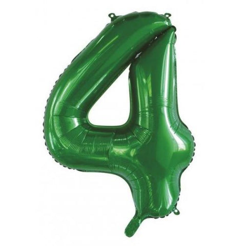 86cm Number Foil Number Four Green #213834 - Each (Pkgd.)