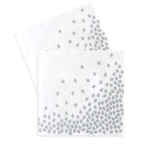 Lunch Napkin GEO SILVER 20 Pack #PEGR1242