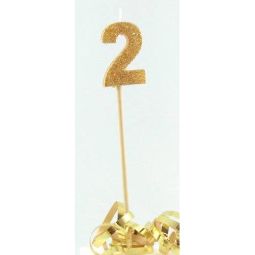 Long Stick Candle Two Gold #447802 Each