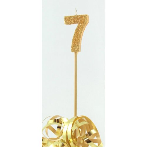 Long Stick Candle Seven Gold #447807 Each